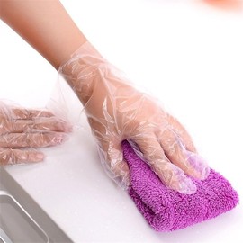 WindeTree 1000PCS Disposable Plastic Gloves,Disposable Food Prep Gloves, Bulk Disposable Kitchen Gloves Transparent for Cooking, Food Service, Cleaning Gloves