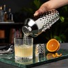 Viski Diamond Cocktail Shaker Set, 25 oz Faceted Stainless Steel