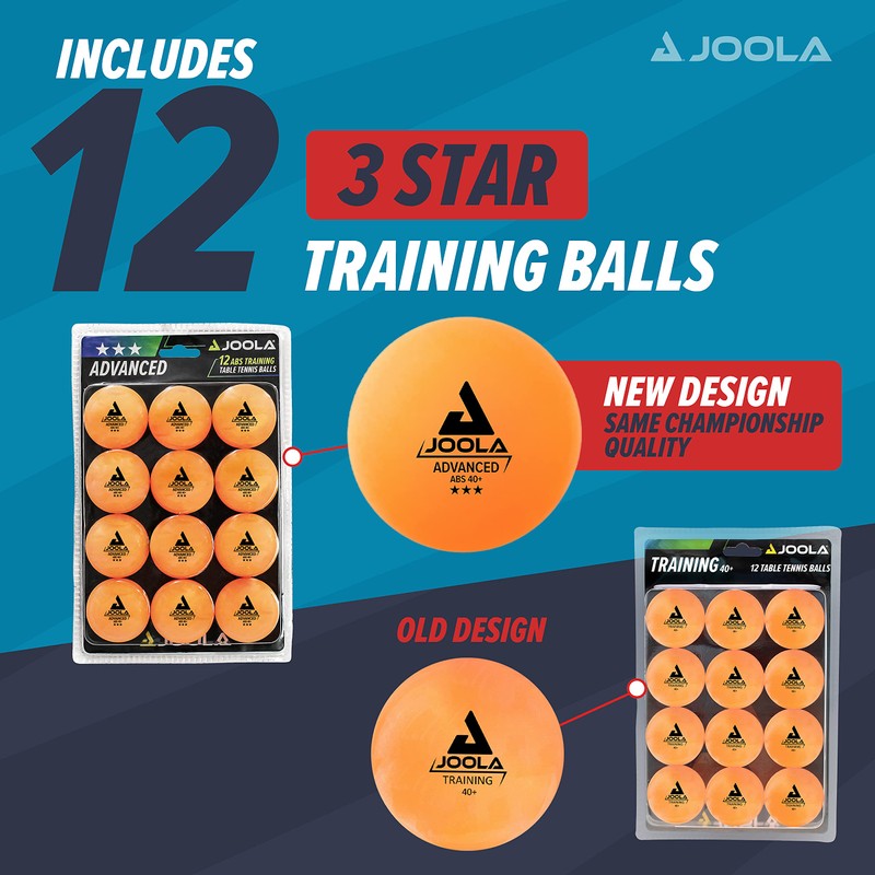 JOOLA Training 3 Star Table Tennis Balls 12, 60, or