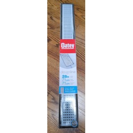 Oatey NEW Oatey Designline Stainless Steel Linear Shower Drain, Square Grate/Tile-In - 28" Square Pattern Cover Grate