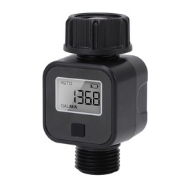 Water Flow Meter, Standard 3/4 Inch Hose Thread, High Accuracy and Waterproof for Indoor and Outdoor Use, LCD Display for Measuring the