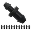Unlorspy 100Pcs 1/4" Black Barbed Coupling Fittings Drip Irrigation System