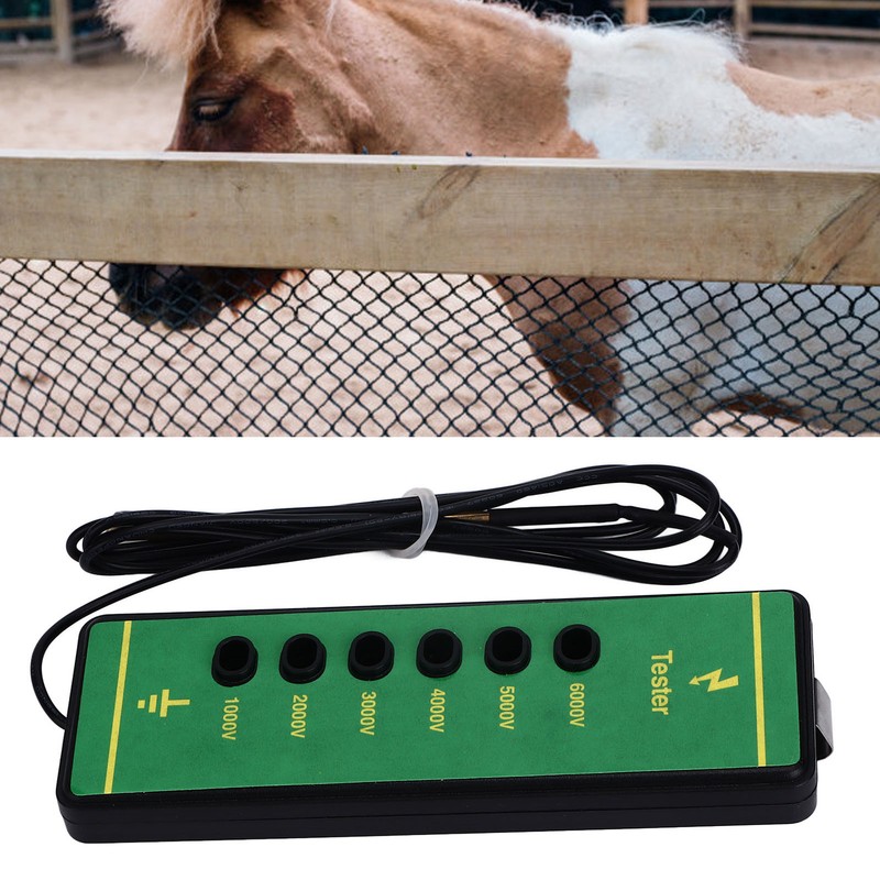 Electric Fence Voltage Tester 6 Indicator Light Maximum 6000V Animal