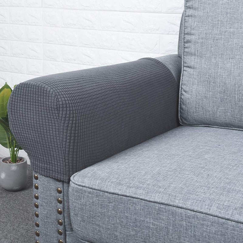 LERTREE 1 Pair Sofa Arm Slipcovers Elastic Sofa Armrest Protectors