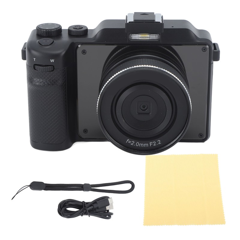 4K Digital Camera Front Rear Dual Lens 48 Megapixels 18X