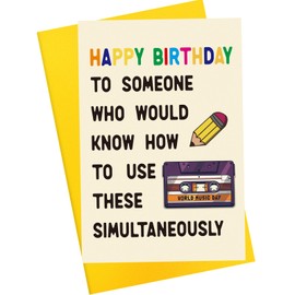 ORYCOOL Funny Birthday Card, Birthday Card for Women&Men, Husband&Wife GrandpaBirthday Card, Dad Birthday Card (OldPen)