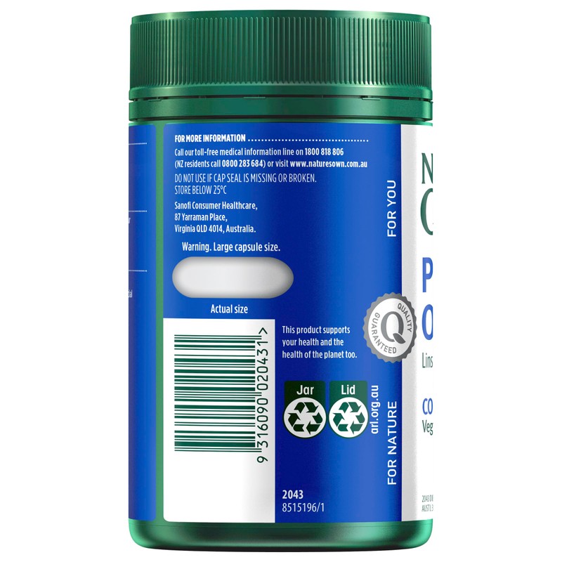 Nature's Own Plant Based Omega Capsules 125 - Contains 1000mg