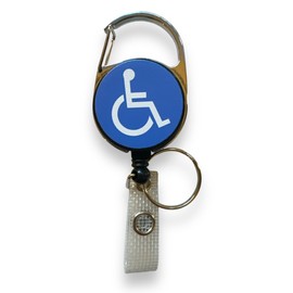 Compatible NKS/Radar UK Disabled Toilet Key with Retractable Disabled/Blue Badge Reel