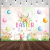 AIBIIN 7x5ft Easter Egg Hunt Backdrop Spring Easter Bunny Rabbit