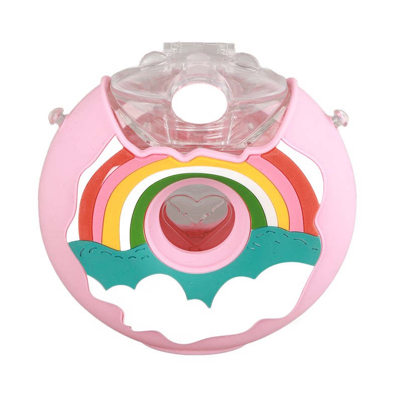 Donut Water Bottle Cute Shape Colorful PC Heat Resistant Portable
