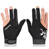 8Rabbit, Billiard Gloves, Ambidextrous, 3 Fingers, Unisex (Gray), M), gray