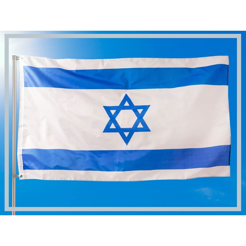 ARICONA FLAGS Israel flag - Israeli flag 3x5ft with brass