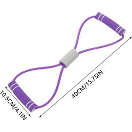 Saludea Resistance Band with Handles, Arm Figure 8 Resistance Band, Chest Expander, Yoga Gym Fitness Pulling Rope 8 Word Elastic for Arm and Shoulder Stretch Strength Training(Purple, Pink)