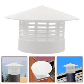 SUPVOX Cone Top Chimney Cap with Screen, Round Roof Rain Chimney Cover Plastic Fireplace Exhaust Cap Chimney Flue Cap Chimney Rain Caps to Fit on Existing Flue Tiles