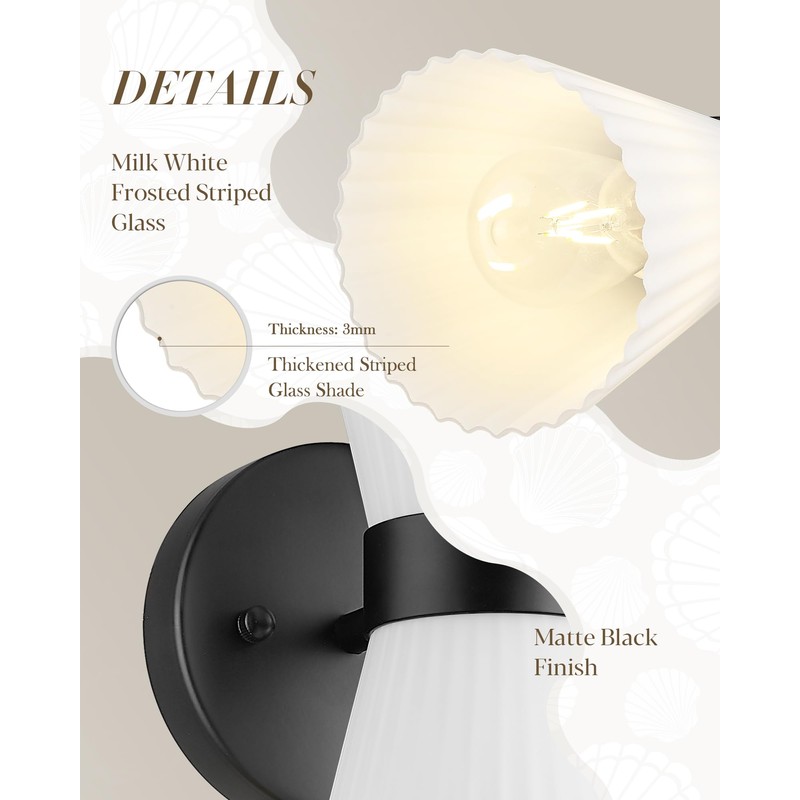Modern Black Wall Sconce, HWH Up and Down Indoor Sconces