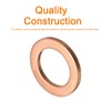 sourcing map Copper Sealing Ring Seals 10mm Inner Diameter Flat