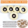YUQAFQE 8 Pcs Wool Polishing Wheel and Compound Set Includes