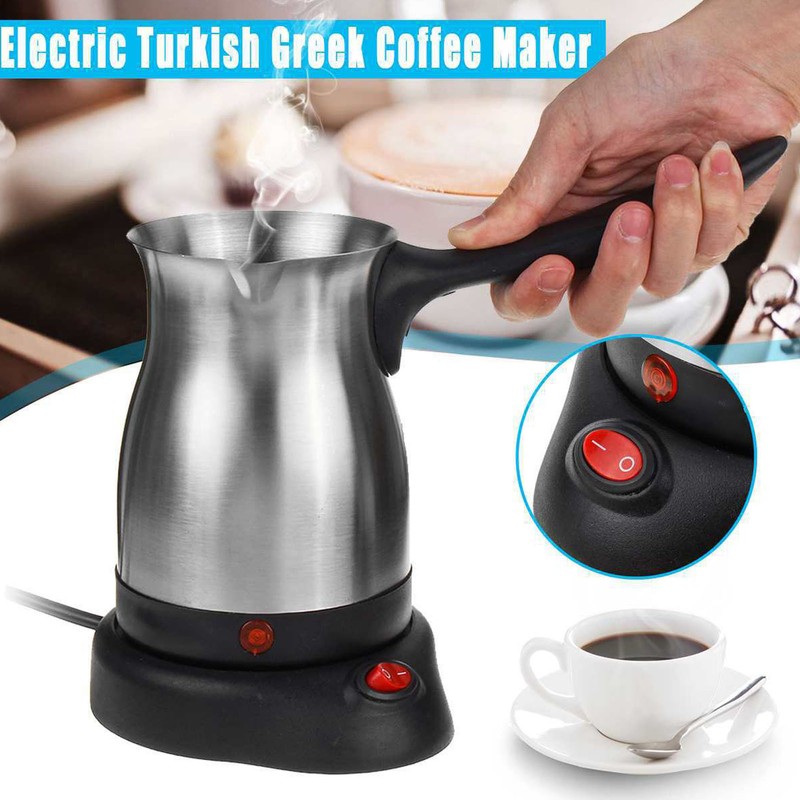Electric Coffee Pot Ergonomic Handle 600ML Stainless Steel Turkish Coffee