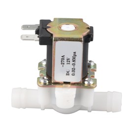 NC Water Valve 3/8“ DC 12V OD12mm Plastic Electric Solenoid Valve Water Inlet Switch Feed Water Solenoid Valve Quick Connect N/C Normally Closed for Water Dispens 0.02-0.8Mpa