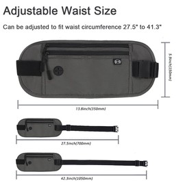 Secure Travel Money Belt, Slim Passport Holder RFID Blocking Pouch to Protect Cash, Credit Cards and Travel Documents, Anti-Theft Passport Wallets for Men Women