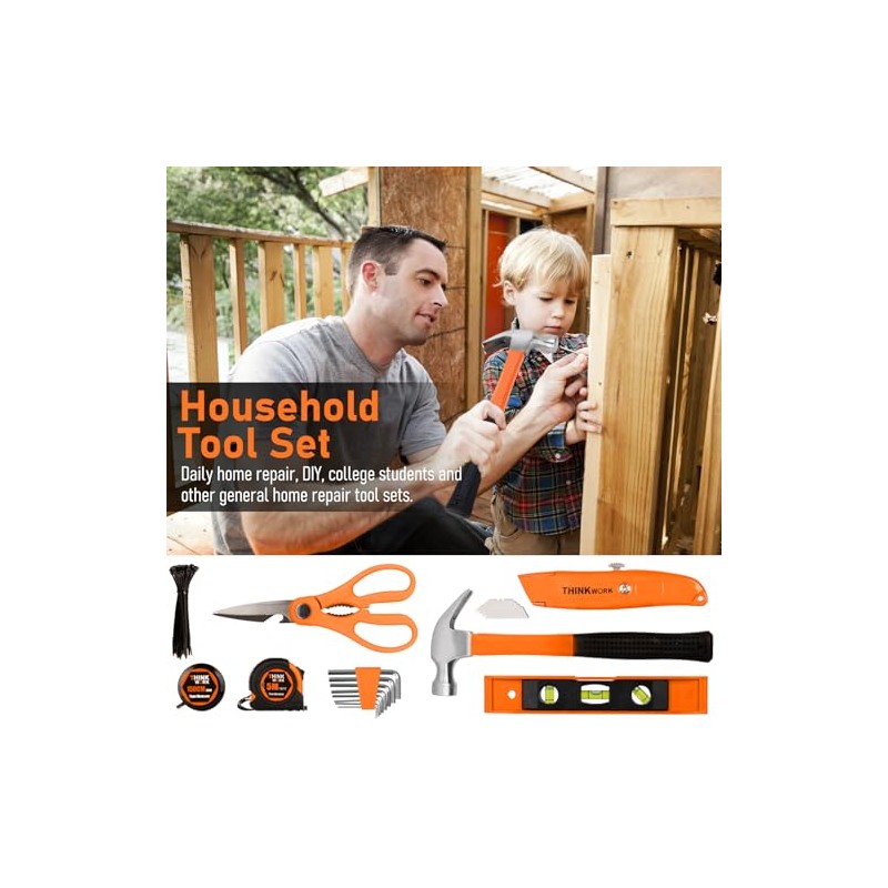 Thinkwork Juego Herramientas 207 Piezas Kit Portátiles Reparación Hogar Manuales