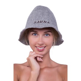 Ger3as Sauna Hat, Wool with Embroidery for Men and Women, Wellness Hat Felt Premium Quality