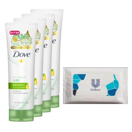 Dove Deep Pure Facial Cleanser, 4.6 oz (130 g) x 4, Bonus Included