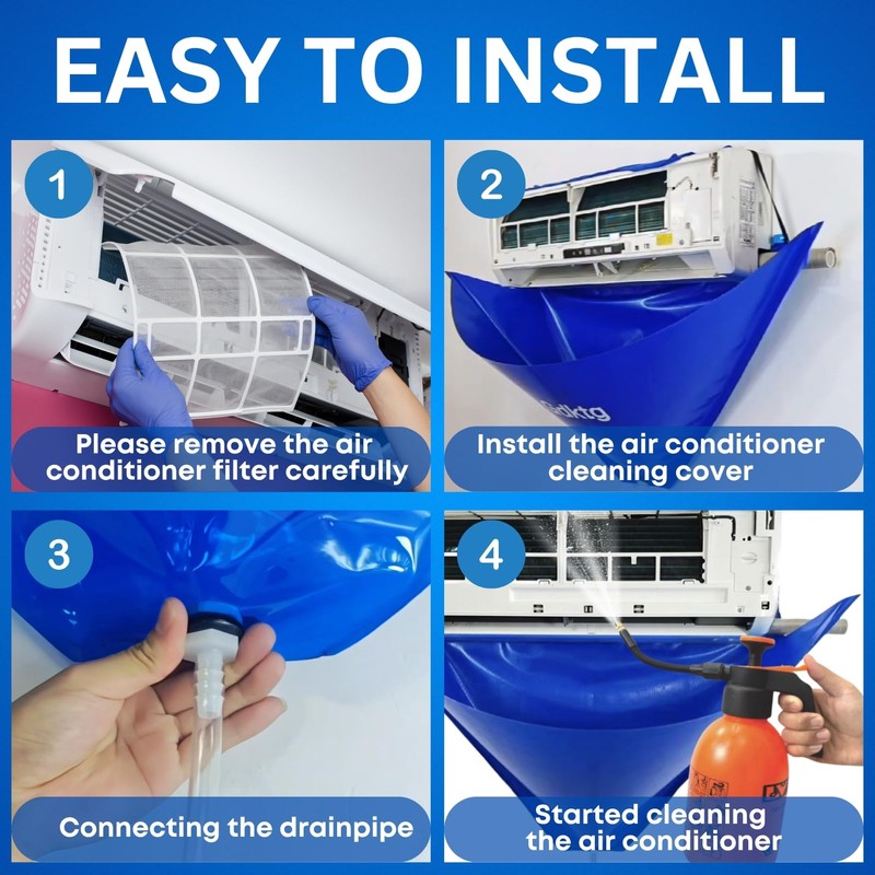 Oiktylr 18Pcs Mini Split Cleaning Kit Bag with 2L Pressure