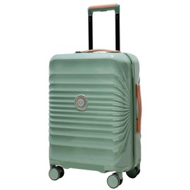 Tripcomp 24 Inch luggage with USB Port, Hardshell ABS PC Travel Suitcase with Spinner wheels TSA Lock, Green