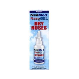 NeilMed NasoGel Drip-Free Nasal Spray for Dry Noses. Soothing Moisturizing Gel with Aloe Vera & Sodium Hyaluronate, 1 fl oz