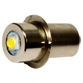 HQRP High Power Upgrade Bulb 3W LED 180LM Compatible with 12 14.4 18 Volt Hitachi Ryobi Skil Makita Craftsman Bosch Porter Cable Dewalt Milwaukee Ridgid Flashlight