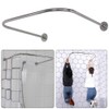 U Shaped Shower Curtain Rod, Adjustable Genuine 304 Stainless Bathroom