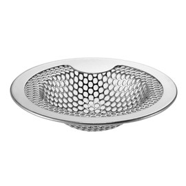 IRETION Washbasin Drain Garbage Catcher, Punching, Stainless Steel, Polished, Drain Size: 1.4 - 1.8 inches (35 - 45 mm), Silver