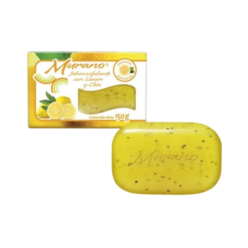 Jabón Barra Murano Natural Limón Y Chía 3 Pack De