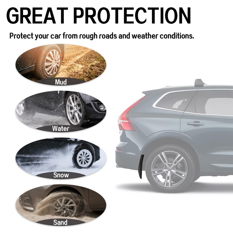 PSLER Fit for XC60 2018-2024 Mud Flaps Set of 4PCS