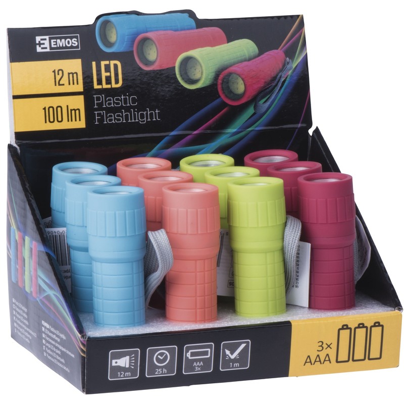 EMOS P4706 LED Torch 1 W COB for 3 x