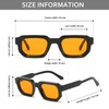 JCTAIFOO Trendy Rectangle Sunglasses Men Women Vintage Rectangular Retro Square