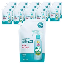 On the Body Cotton Foot Wash Your Feet Foot Shampoo Lemon Mint Fragrance Eco Refill Pack, 1 Piece, 15 Pieces, 500ml / 온더바디 코튼풋 발을 씻자 풋샴푸 레몬민트향 에코 리필팩, 1개입, 15개, 500ml