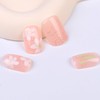 Flower Press on Nail Short 24pcs Spring Summer Flower Fake