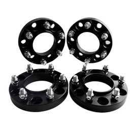 ZY WHEEL 4pcs 1" 6x5.5 Hub Centric Wheel Spacers 6X139.7 95.2mm Bore 14X1.5 Studs Compatible for Toyota Tacoma 2024-2025, 2022-2025 Tundra,2023-2025 Sequoia,2021-2025 LX600,2023-2025 GX J250 Black