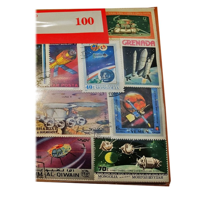 Worldwide ?Space? Spacecraft Astronauts Stamp Collection - 100 Different Stamps!