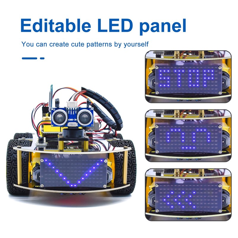 KEYESTUDIO 4WD Programmable Smart Car Robot Starter Learning DIY Kit