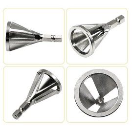 zalati External Chamfer Tool HSS Deburring Tools with Hex Shank for Drill Bit Eliminate Damaged Extractor Fits Bolts - Silver