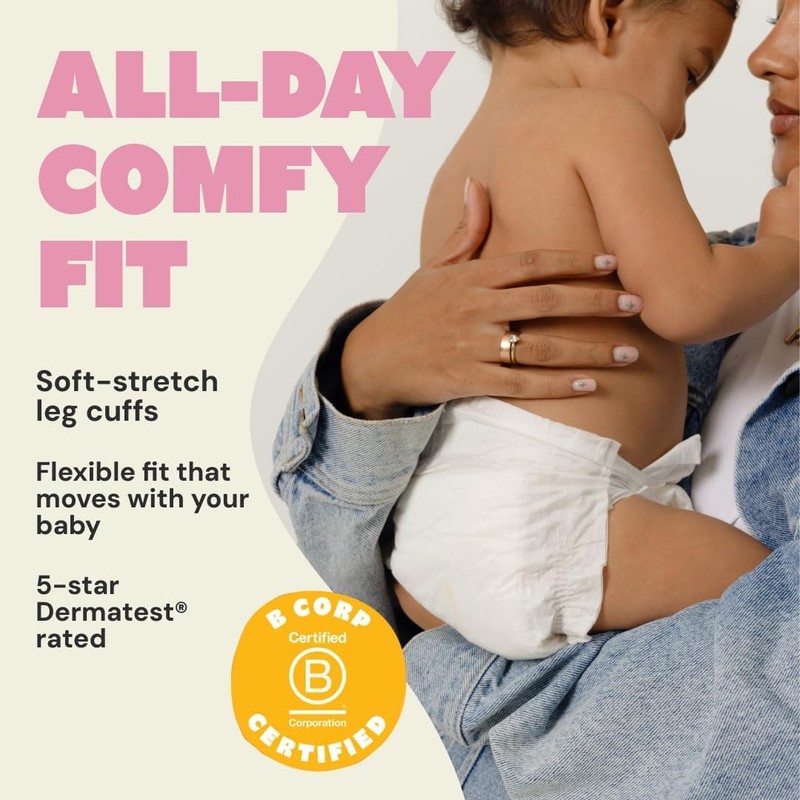 DYPER Baby Diapers Size 4 (24 Count) – Plant-Based, Hypoallergenic,