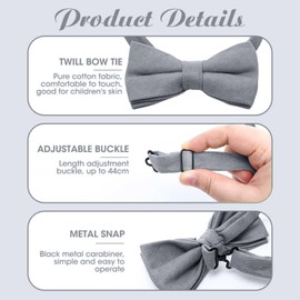 Kids Bow Tie Boy's Pre-Tied Bow Ties Bow Tie with Spots & Adjustable Buckle & Strap Classic Solid Colour Bow Tie for Baby Toddler Birthday Wedding Formal Party Banquet Prom Ball Fancy DressKids Bow Ti