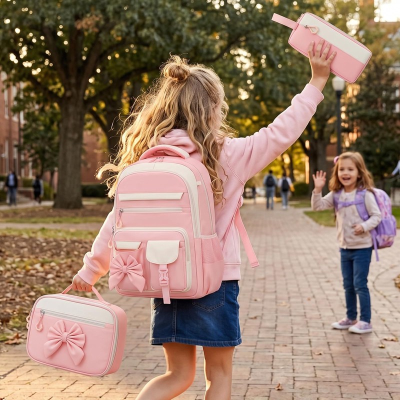 GOKTOW Backpack for Girls 3PCS Kids Backpack for School with