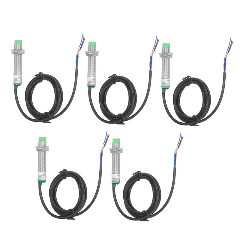 5PCS Inductive Proximity Sensor Non Contact Proximity Switch M12 NPN