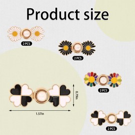 KURTOPLLY 8 Pieces of Waist Tightener for Pants Women, Waist Tightener, 4 Styles to Choose From, Easy to Operate, Firmly Fixed, Reusable, Suitable for Jeans, Skirts, Shorts