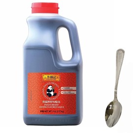 Lee Kum Kee Panda Oyster Sauce 5lb, 1pack Comes with 1 Eelicious spoon