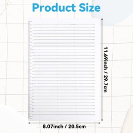1 PCS Plastic A4 Straight Line Stencil Template, 11.7"× 8.1" Clear Spacing Line Writing Calligraphy Stencils Measuring Ruler Template Envelope Journal Supplies for Scrapbooking Lettering Drawing